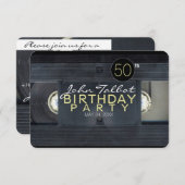 Videoband 2 VHS 50. Geburtstagsparty Einladung (Vorne/Hinten)