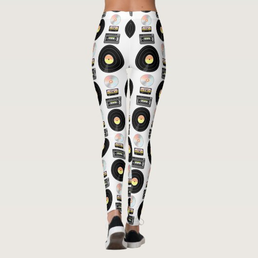 Videoband Vinyl LP Muster Leggings (Rückseite)