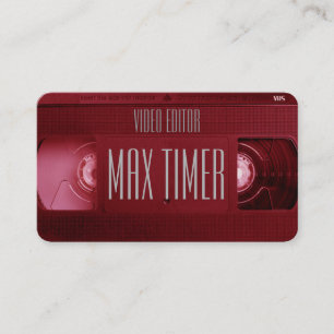 Videobandabdeckung VHS-Kassette Visitenkarte