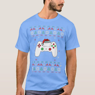 Videogame Controller-Weihnachtsmannmütze Weihnacht T-Shirt