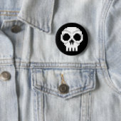 Videogame Death Skull - Pixel Art Button (Beispiel)