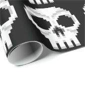 Videogame Death Skull - Pixel Art Geschenkpapier (Rolleneckpunkt)