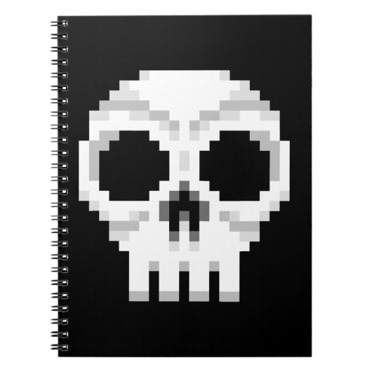 Videogame Death Skull - Pixel Art Notizblock (Vorderseite)