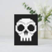 Videogame Death Skull - Pixel Art Postkarte (Stehend Vorderseite)