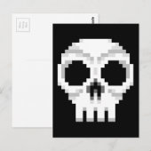 Videogame Death Skull - Pixel Art Postkarte (Vorne/Hinten)
