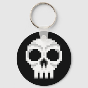 Videogame Death Skull - Pixel Art Schlüsselanhänger