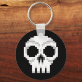 Videogame Death Skull - Pixel Art Schlüsselanhänger (Vorderseite)