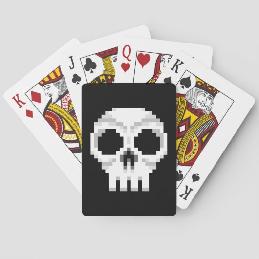Videogame Death Skull - Pixel Art Spielkarten (Rückseite)