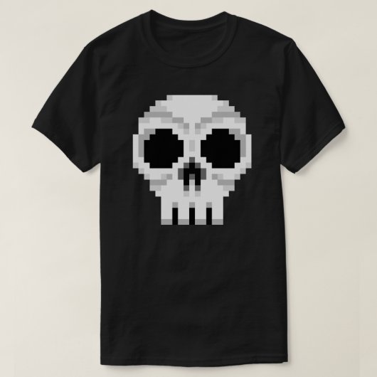 Videogame Death Skull - Pixel Art T-Shirt (Design vorne)