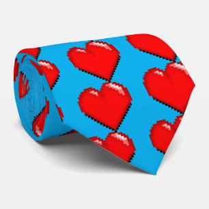 Videogame Life Heart - Pixel Herz Krawatte