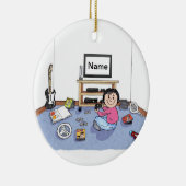 VideoGamer - Frau Keramik Ornament (Rechts)