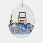 VideoGamer - Mann Keramik Ornament (Rechts)