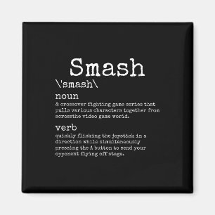 Videogames Smash Definition Funny Video Game Gamer Magnet