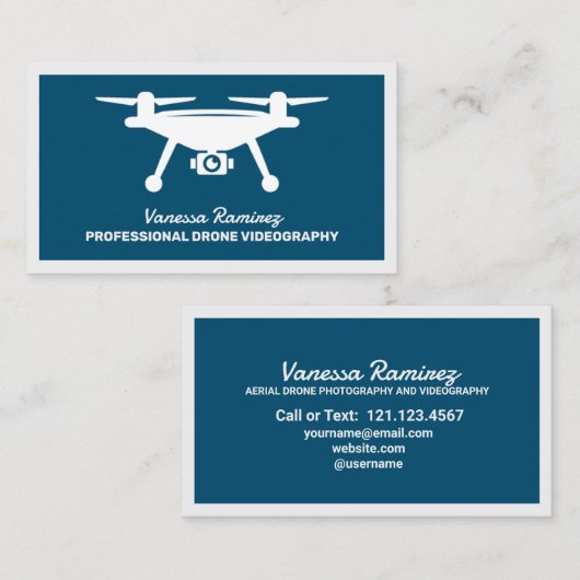 Videografie der Drohne Visitenkarte (Vorne/Hinten)