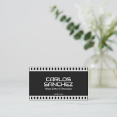 🎞️ Videografin Filmmaker Custom QR Telefonnummerkarte (Stehend Vorderseite)