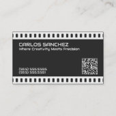 🎞️ Videografin Filmmaker Custom QR Telefonnummerkarte (Rückseite)