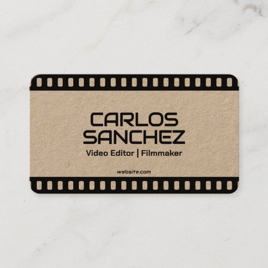 📽️ Videografin Filmmaker Custom QR Visitenkarte (Vorderseite)