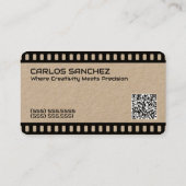 📽️ Videografin Filmmaker Custom QR Visitenkarte (Rückseite)