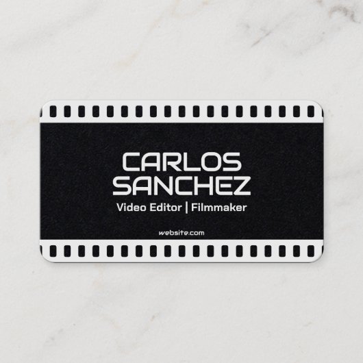 🎞️ Videografin Filmmaker Custom QR Visitenkarte (Vorderseite)