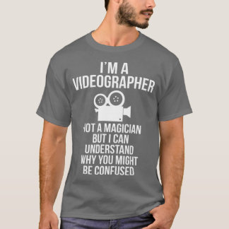 Videografin Magician Videografie Filmmaker Geschen T-Shirt
