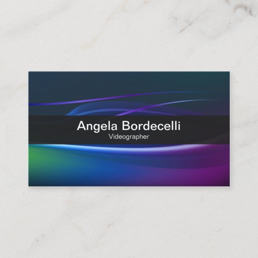 Videographen Business Card Borealis Lights Visitenkarte (Vorderseite)