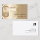 Videographer Elegant Gold Video Strip Symbol Visitenkarte (Vorne/Hinten)