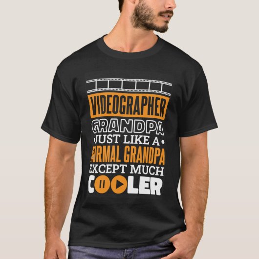 Videographer Opa Design für Videografie Großformat T-Shirt (Vorderseite)