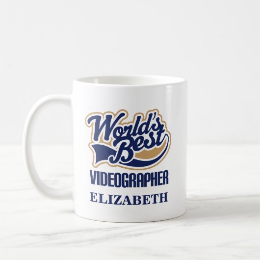 Videographer personalisiertes Tassen-Geschenk Kaffeetasse (Links)
