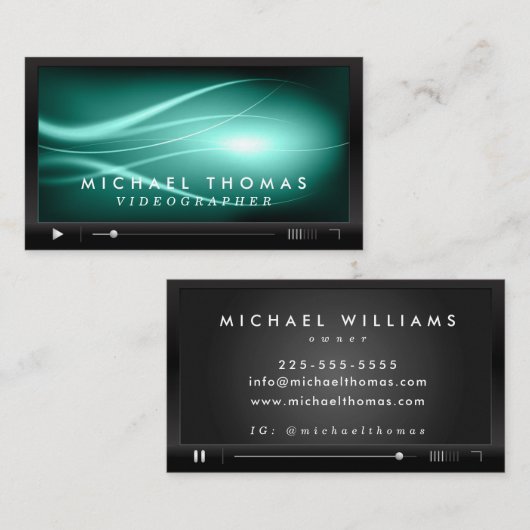 Videographer Visitenkarten Visitenkarte (Vorne/Hinten)