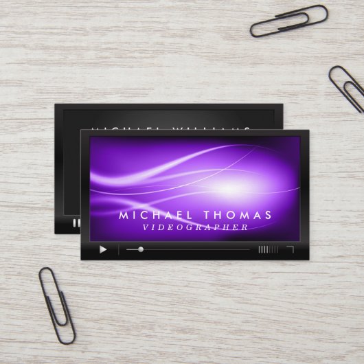Videographer Visitenkarten Visitenkarte (Vorderseite/Rückseite Beispiel)