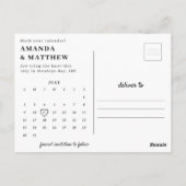 Videokamera-Foto Hochzeit Sichern Sie das Datum Postkarte (Rückseite)