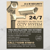 Videokameras, CCTV-Sicherheitswerbung Flyer (Vorne)