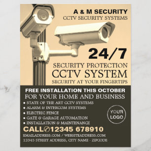 Videokameras, CCTV-Sicherheitswerbung Flyer