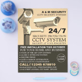 Videokameras, CCTV-Sicherheitswerbung Flyer (Einzeln)