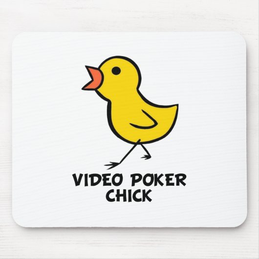 VideoPoker-Küken Mousepad (Vorne)