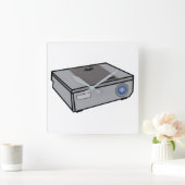 Videoprojektor Quadratische Wanduhr (Zuhause)