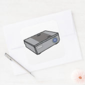 Videoprojektor Quadratischer Aufkleber (Umschlag)