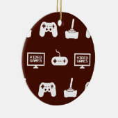 Videos Games Themed Gaming Design Video Game Gamer Keramik Ornament (Rechts)
