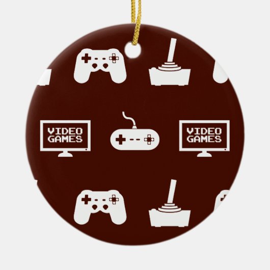 Videos Games Themed Gaming Design Video Game Gamer Keramik Ornament (Vorne)