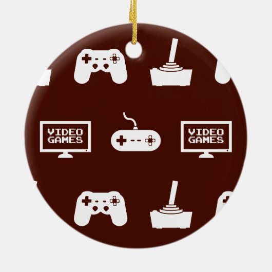 Videos Games Themed Gaming Design Video Game Gamer Keramik Ornament (Hinten)