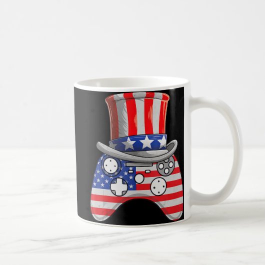 Videospiel 4. Juli Uncle Sam Hat Game Control Kaffeetasse (Rechts)