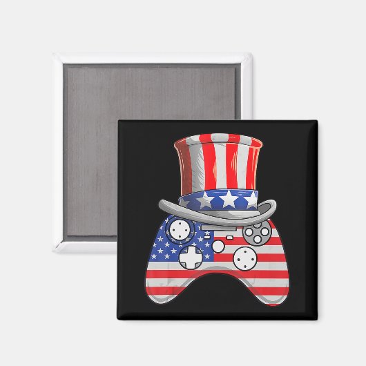 Videospiel 4. Juli Uncle Sam Hat Game Control Magnet (Vorderseite/Rückseite)