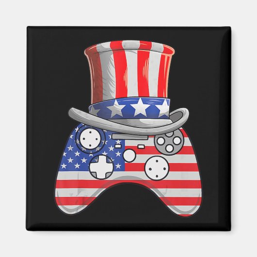 Videospiel 4. Juli Uncle Sam Hat Game Control Magnet (Vorne)
