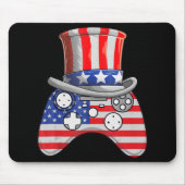 Videospiel 4. Juli Uncle Sam Hat Game Control Mousepad (Vorne)
