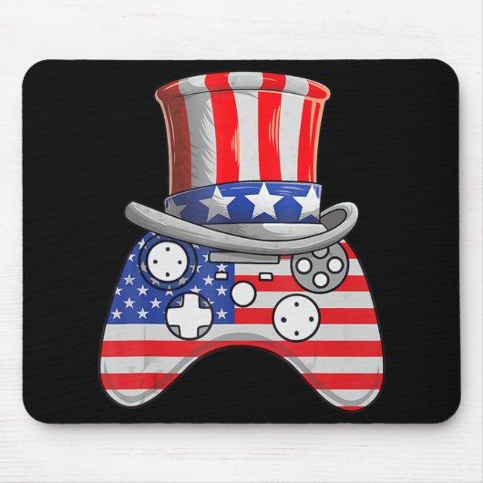 Videospiel 4. Juli Uncle Sam Hat Game Control Mousepad (Vorne)
