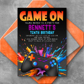 Videospiel am Geburtstag Einladung