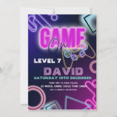 Videospiel am Geburtstag | Stufe 7 Einladung (Vorderseite)