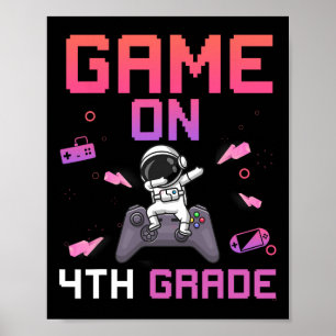 Videospiel auf dem 4th Grade Gamer CD to School Fi Poster