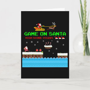 Videospiel auf Weihnachtsmann Hässlicher Weihnacht Karte