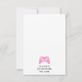 Videospiel-Baby des Mädchen-Spieler-3/die Dusche Einladung (Rückseite)